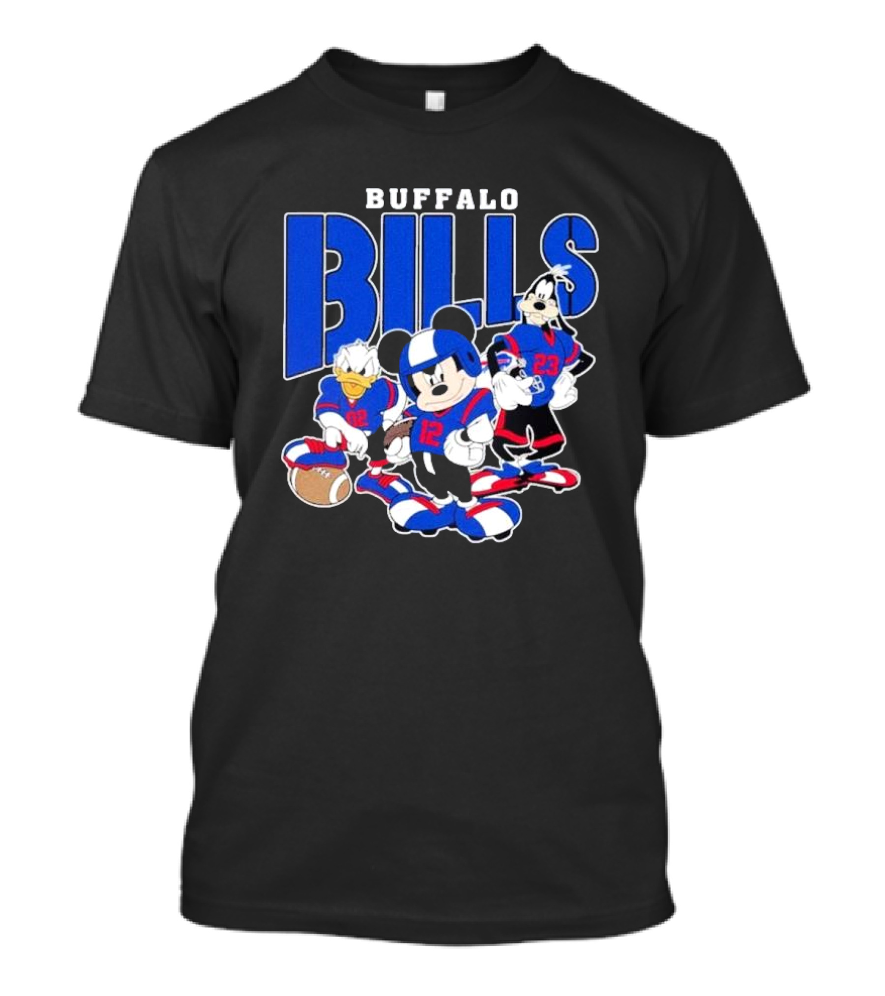 Buffalo Bills Mickey Donald Duck Goofy Football Team T-Shirt