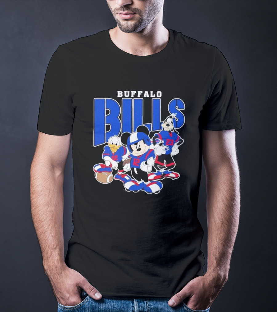 Buffalo Bills Mickey Donald Duck Goofy Football Team T-Shirt