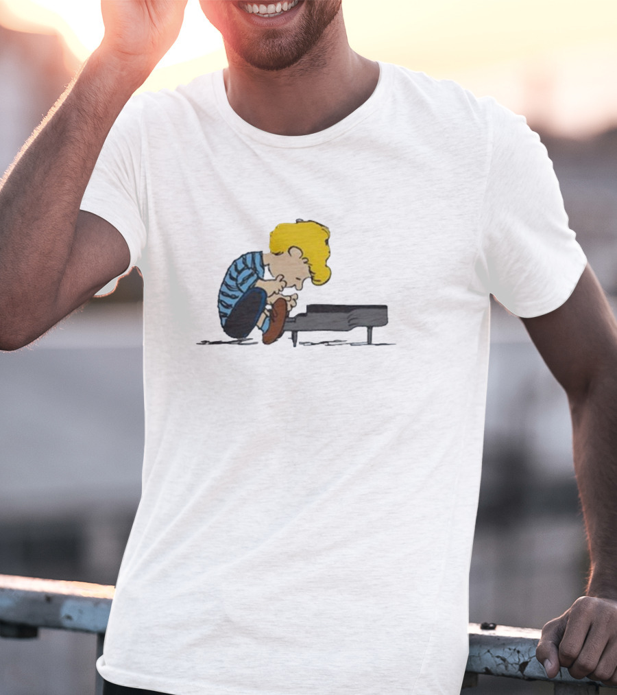 Peanuts Schroeder Piano Player Iconic Comic Strip Character T-Shirt