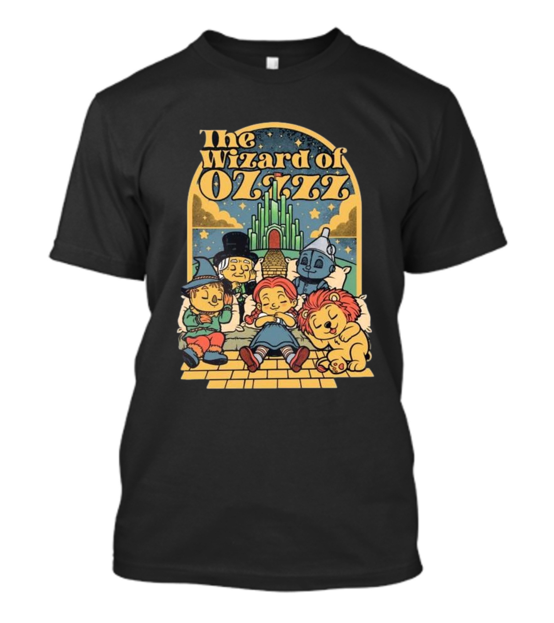 The Wizard Of Ozzzz All Characters Sleeping By Emerald City T-Shirt