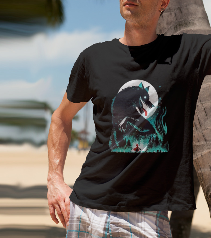 The Wolf Tale Moonlit Forest Encounter T-Shirt