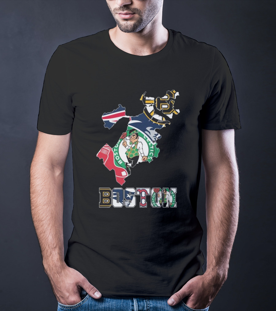 Boston Celtics Bruins Red Sox Patriots Boston Sports Pride T-Shirt