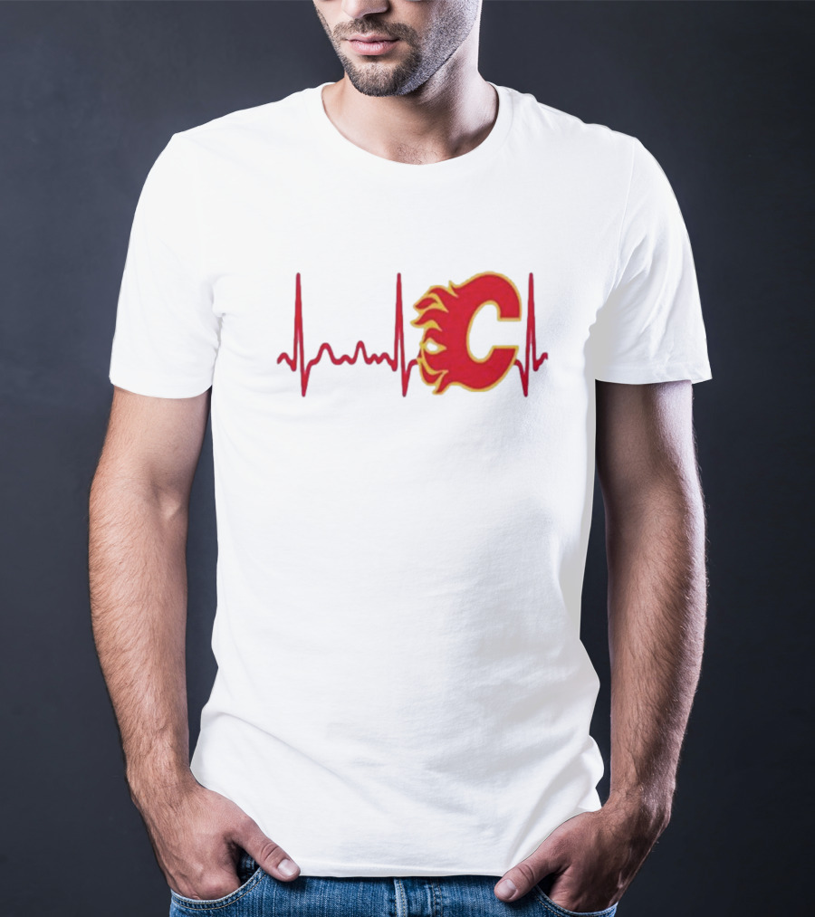 Calgary Flames Heartbeat T-Shirt