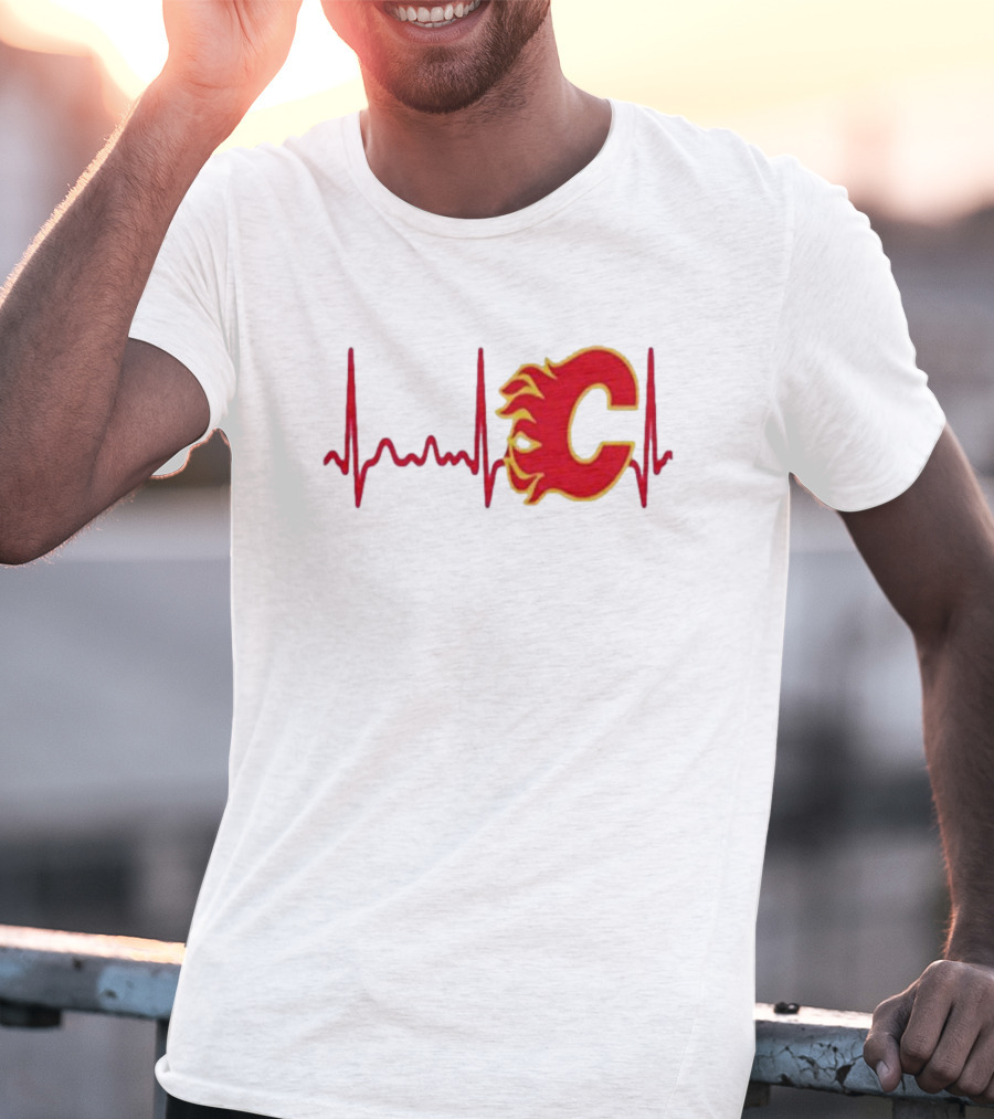 Calgary Flames Heartbeat T-Shirt