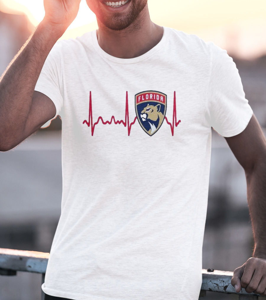 Florida Panthers Heartbeat Hockey T-Shirt