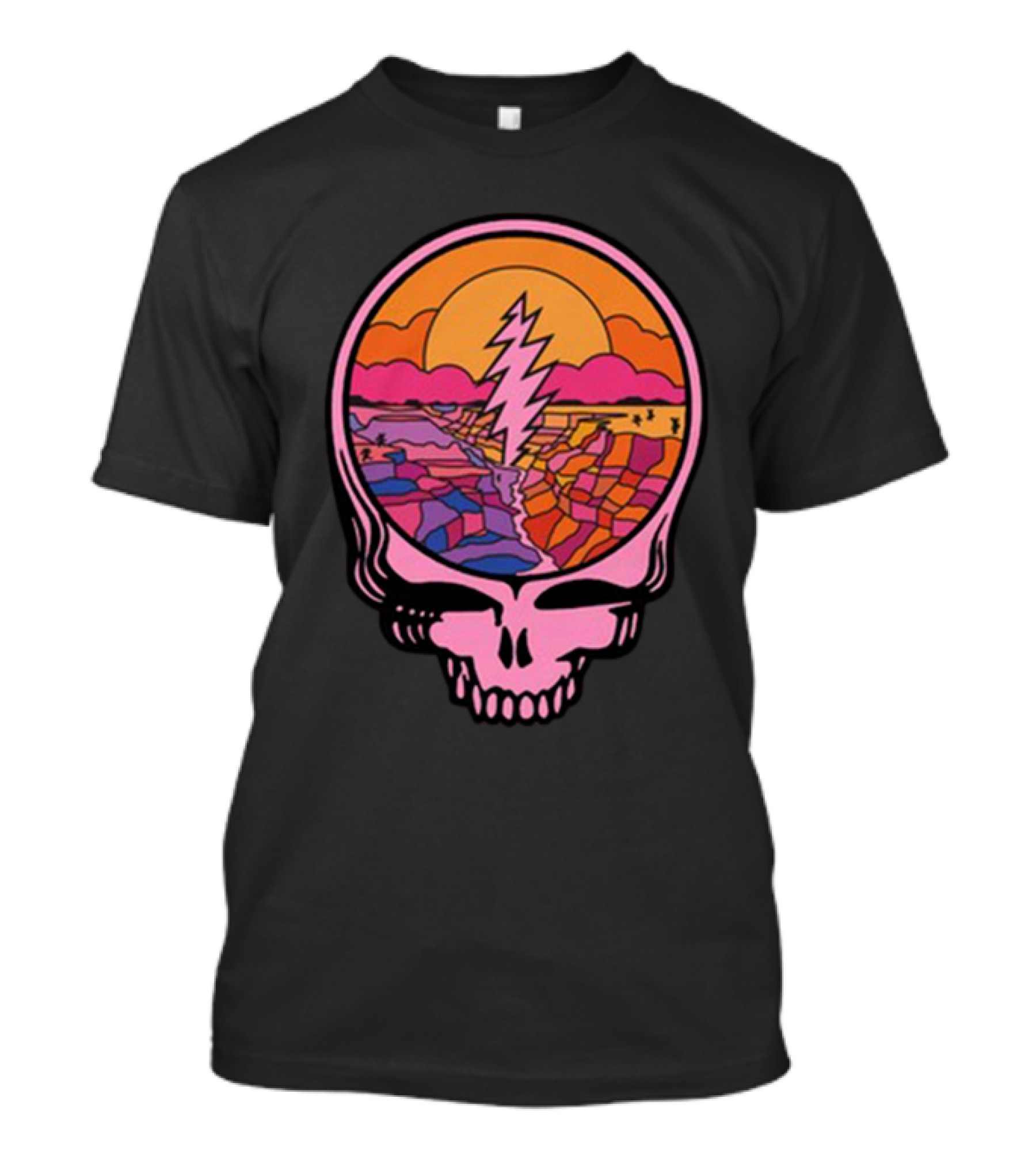 Grateful Dead The Canyon Steal Your Face Lightning Bolt Desert Sunset T-Shirt