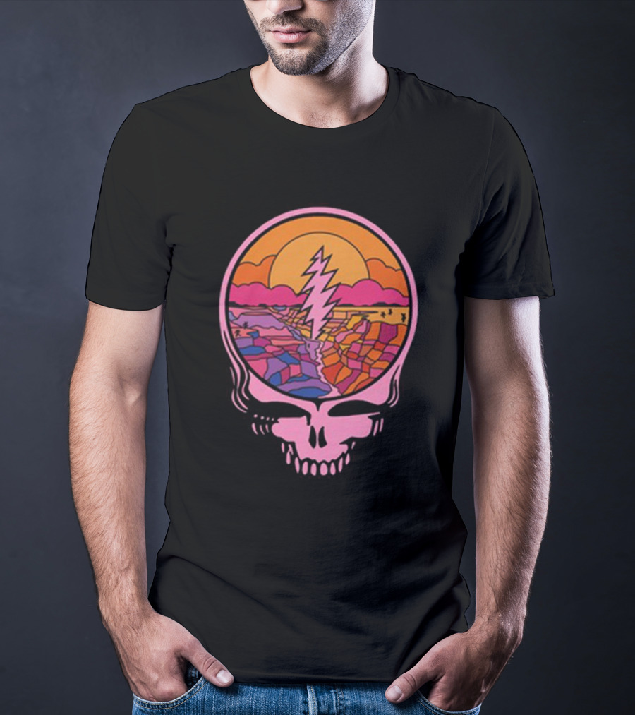 Grateful Dead The Canyon Steal Your Face Lightning Bolt Desert Sunset T-Shirt