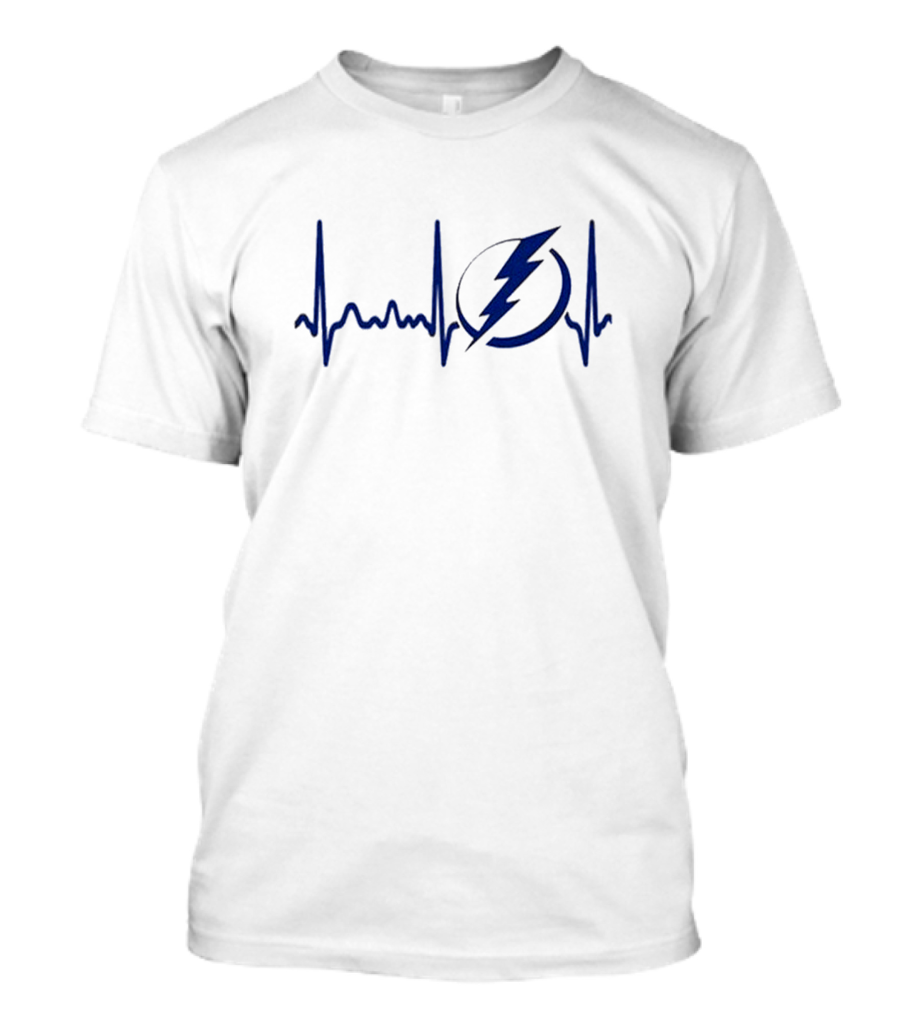 Tampa Bay Lightning Heartbeat Symbol Hockey T-Shirt