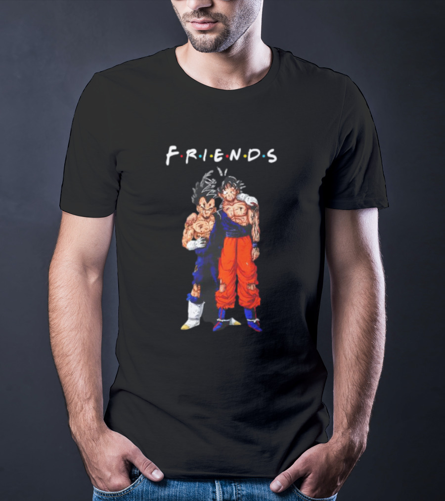 Goku And Vegeta FRIENDS TV Show Crossover T-Shirt