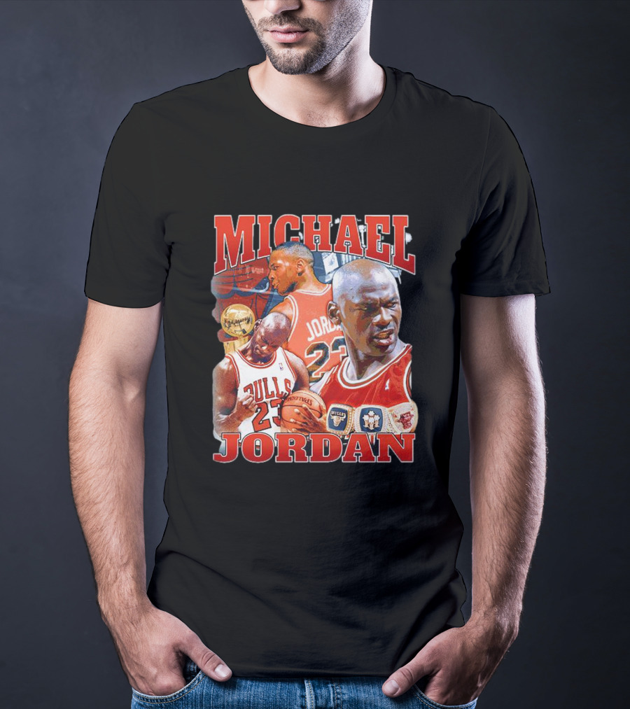 Michael Jordan Bulls 23 Vintage NBA Champion T-Shirt