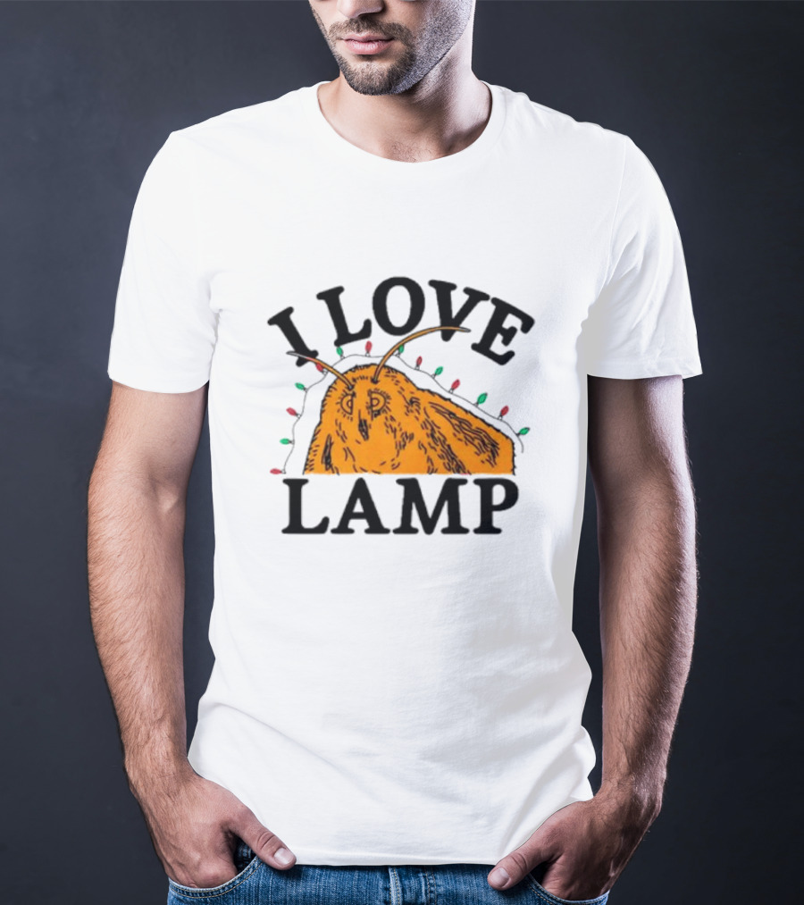 I Love Lamp Moth Christmas Lights T-Shirt