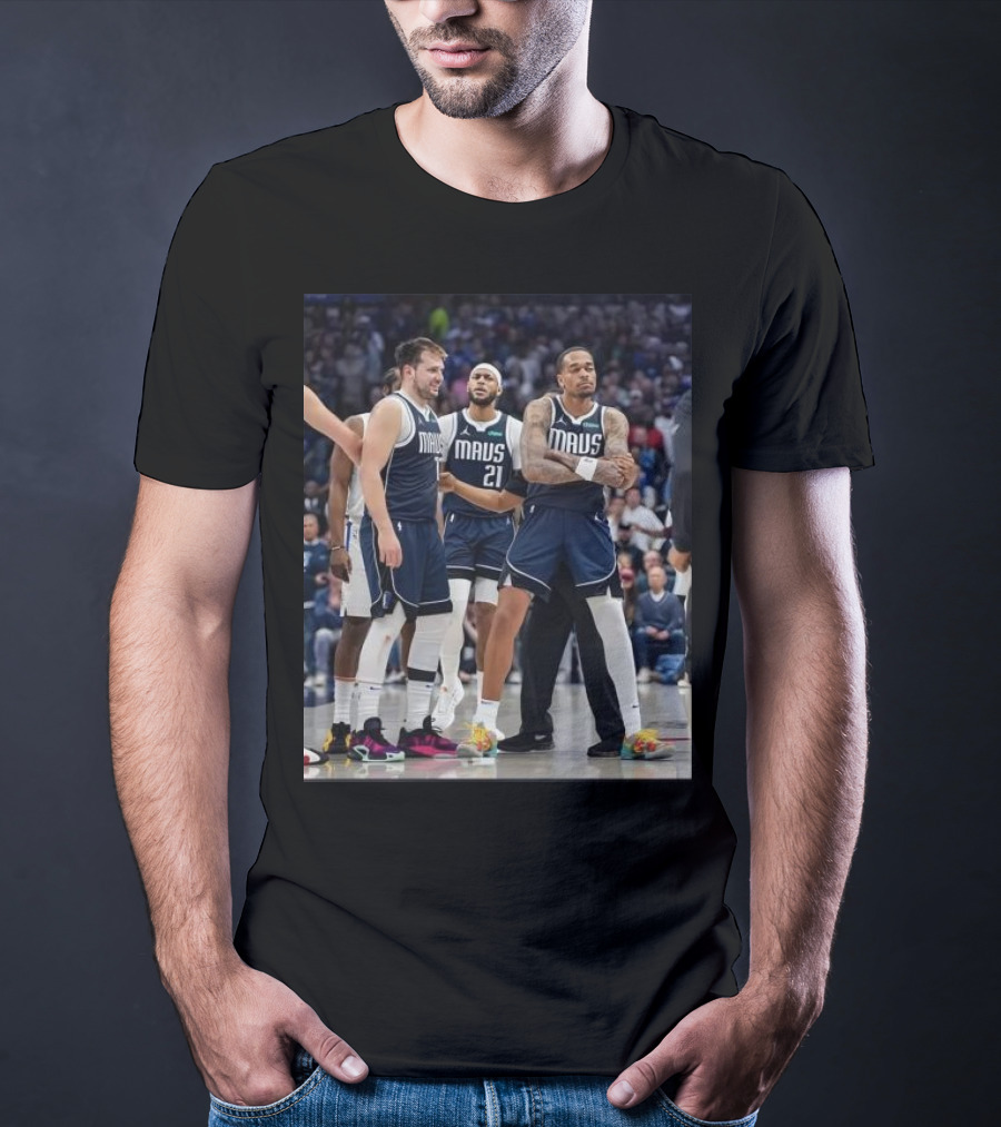 Daniel Gafford Luka Doncic PJ Washington Mavs I’m Standing On Business T-Shirt