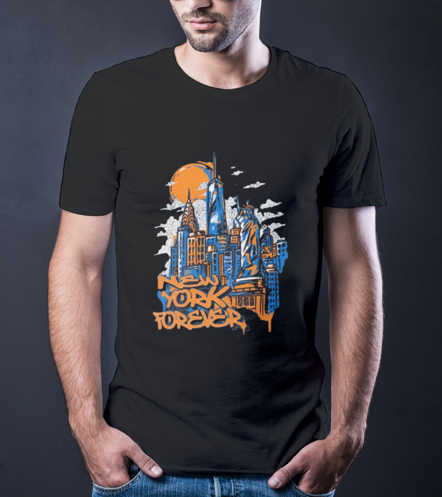 New York Knicks New York Forever Skyline T-Shirt