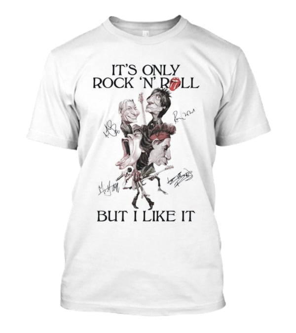 The Rolling Stones It's Only Rock 'N' Roll Signatures And Tongue T-Shirt