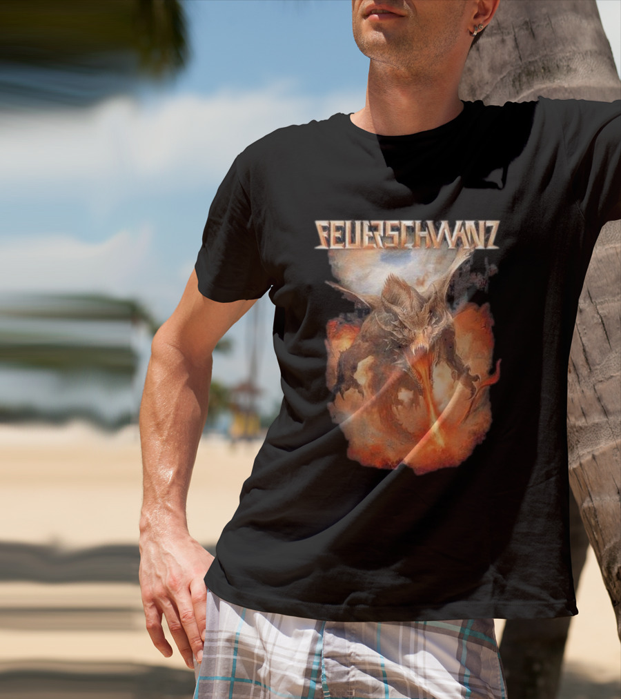 Feuerschwanz Drache Fire-Breathing Dragon Fantasy T-Shirt