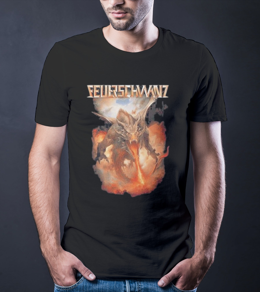 Feuerschwanz Drache Fire-Breathing Dragon Fantasy T-Shirt