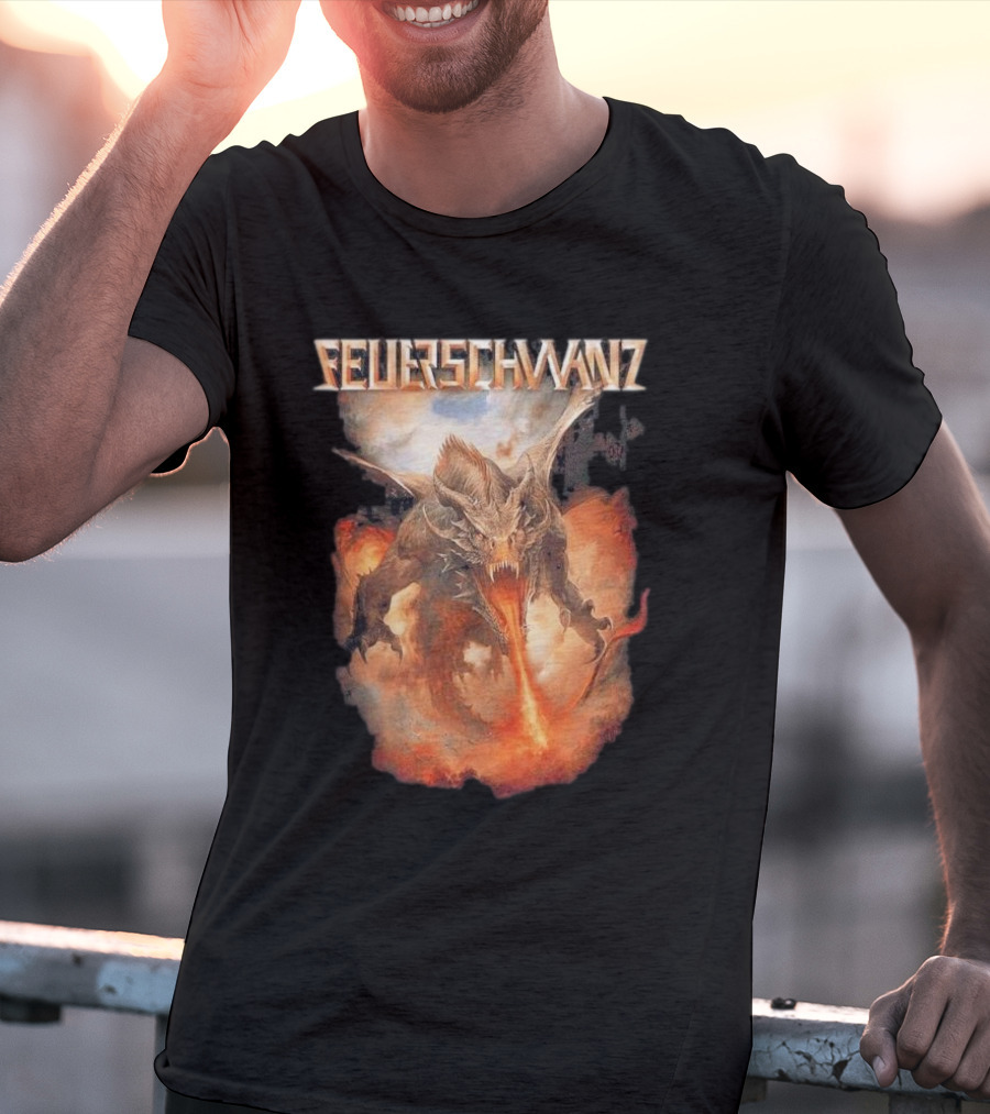 Feuerschwanz Drache Fire-Breathing Dragon Fantasy T-Shirt