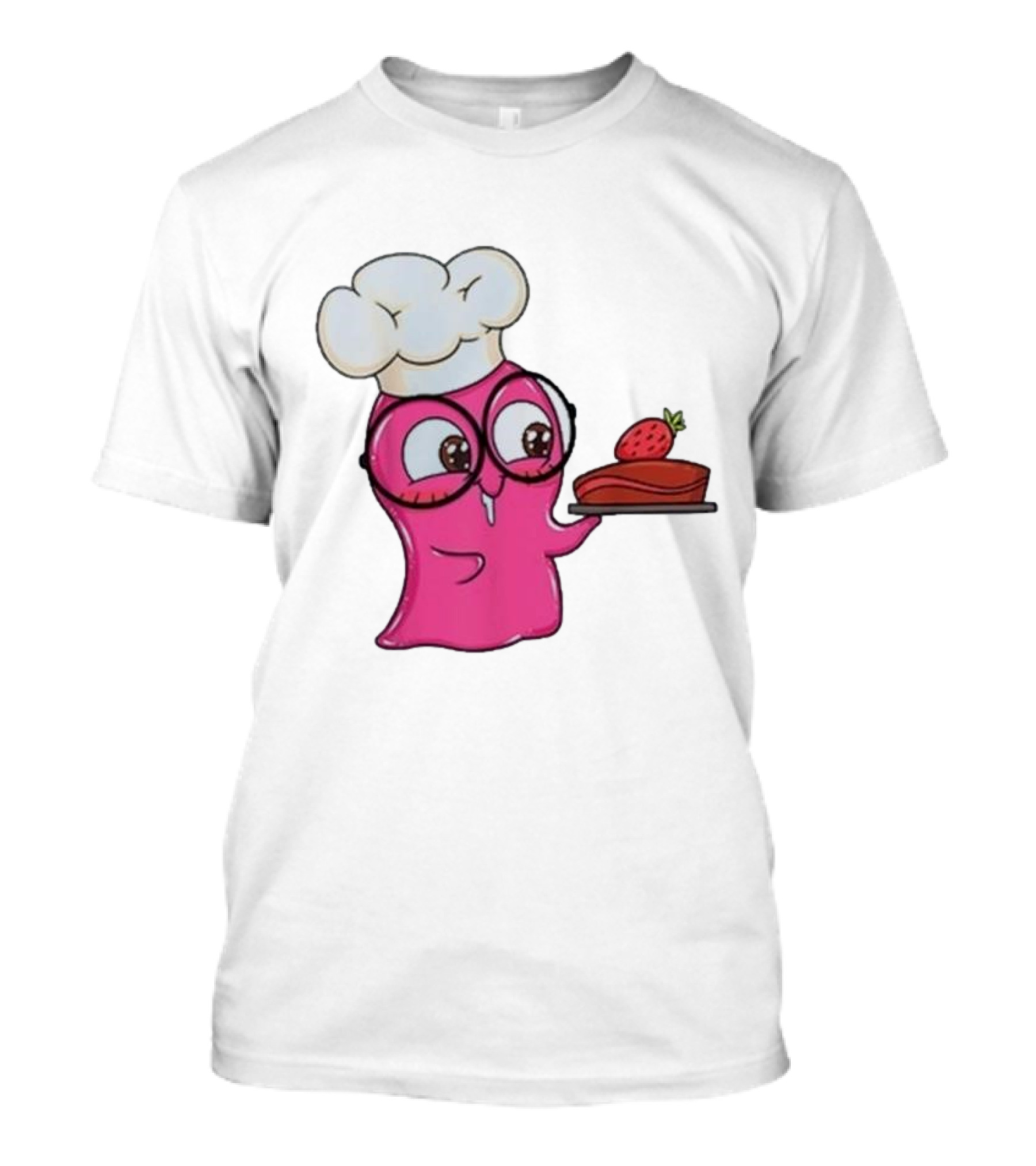 Slime Sam Chef With Cake And Strawberry T-Shirt