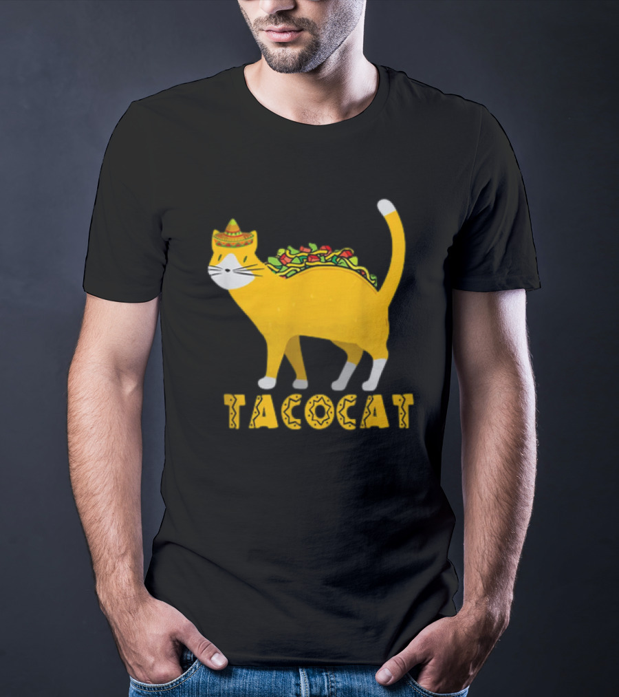 Tacocat Sombrero Taco Cat With Tacos Mexican Food Graphic 365 T-Shirt