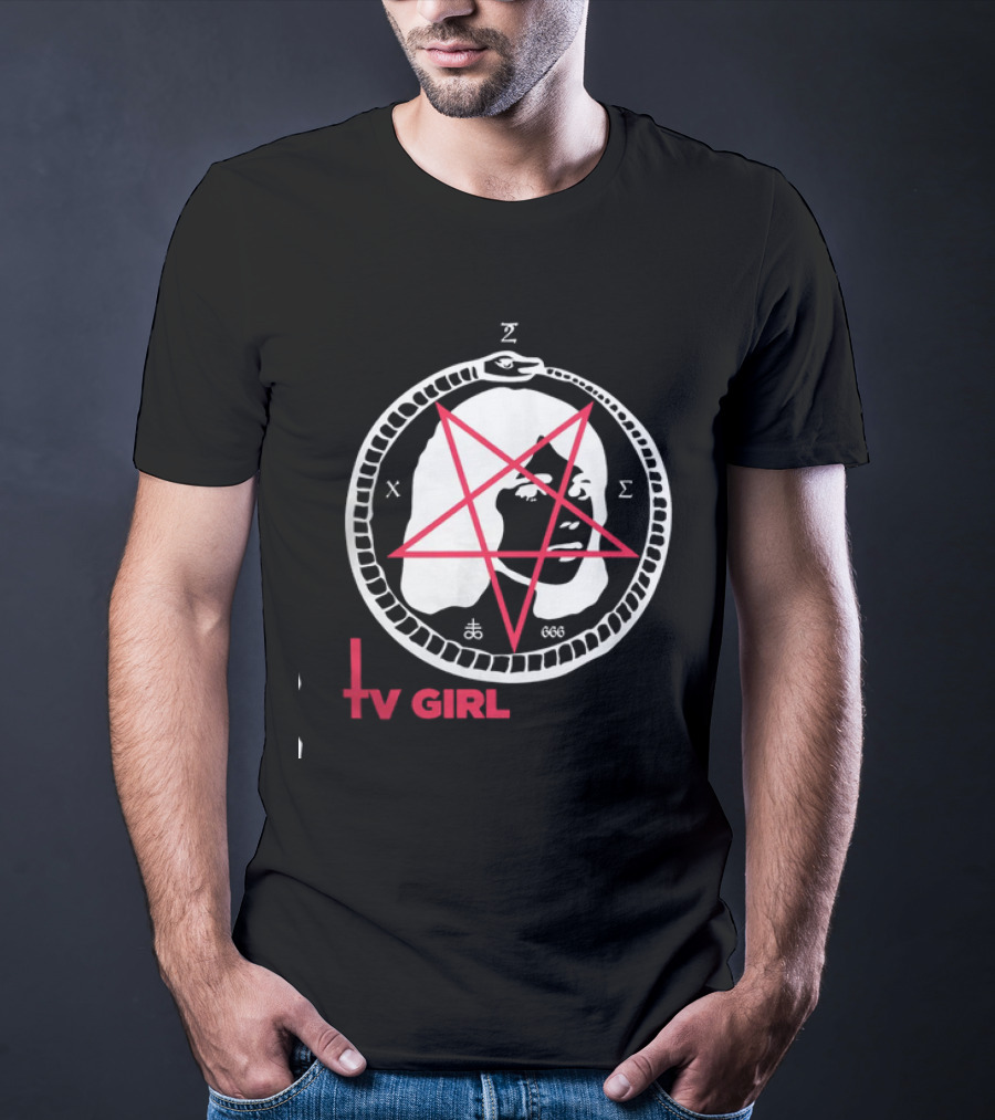 TV Girl Satanic Pentagram Serpent T-Shirt
