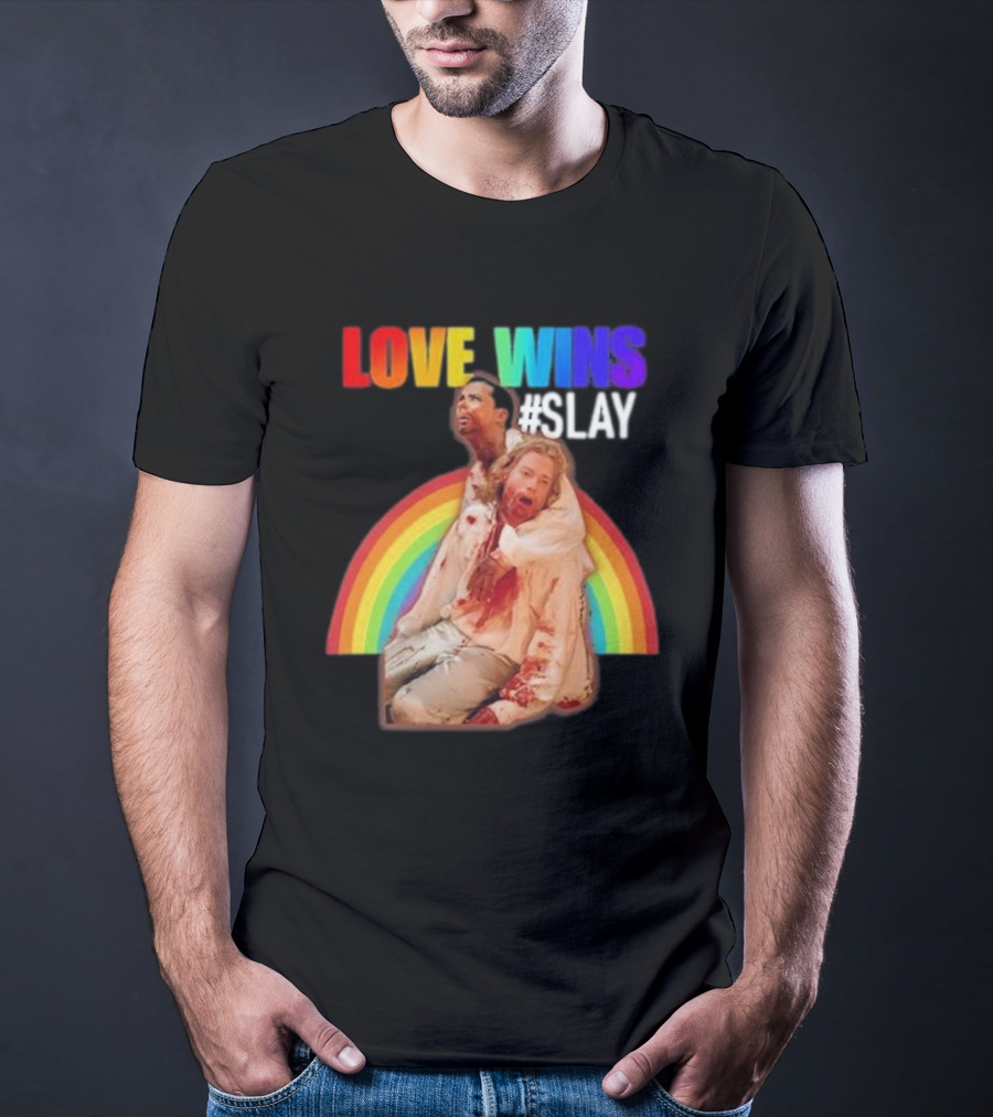 Cerpen Vampire Season 2 Love Wins #Slay Rainbow T-Shirt