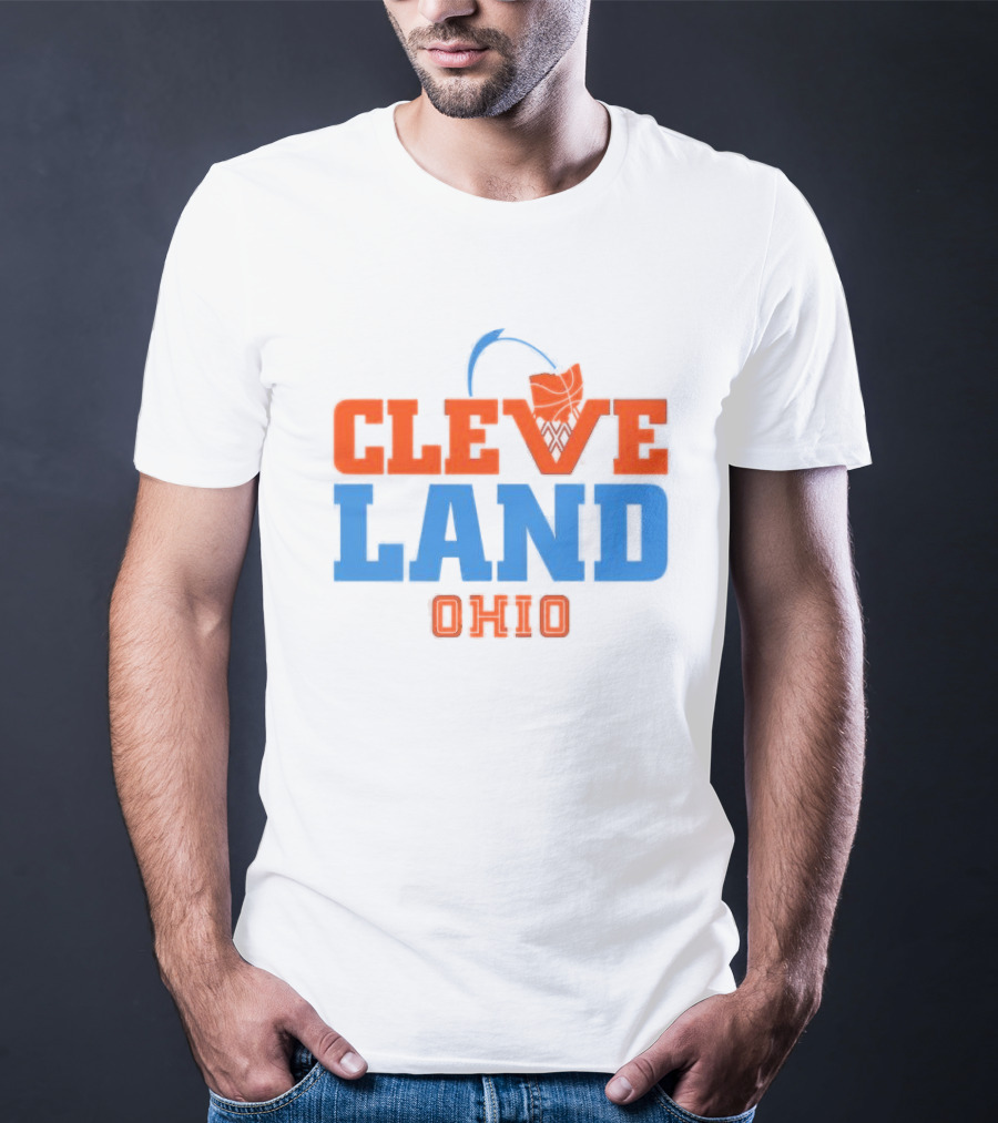 Cleveland Ohio Basketball Net T-Shirt