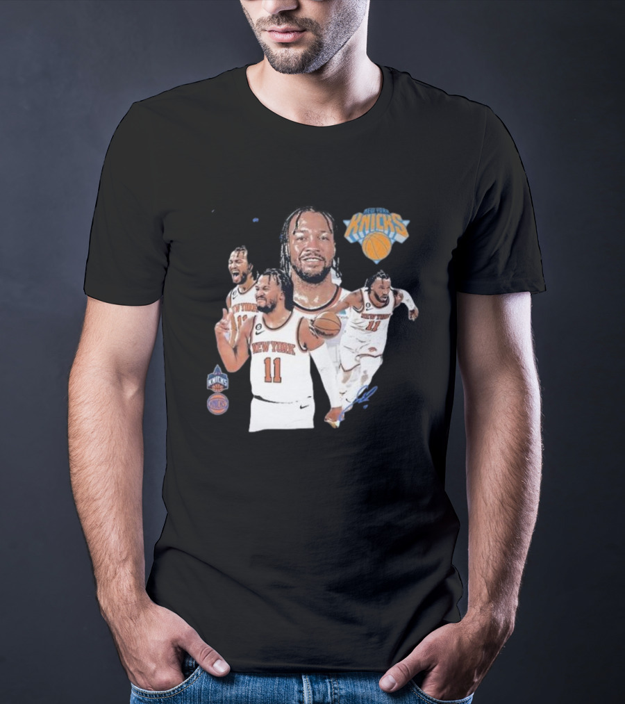 New York Knicks Jalen Brunson 11 Signature Basketball Action Moments T-Shirt