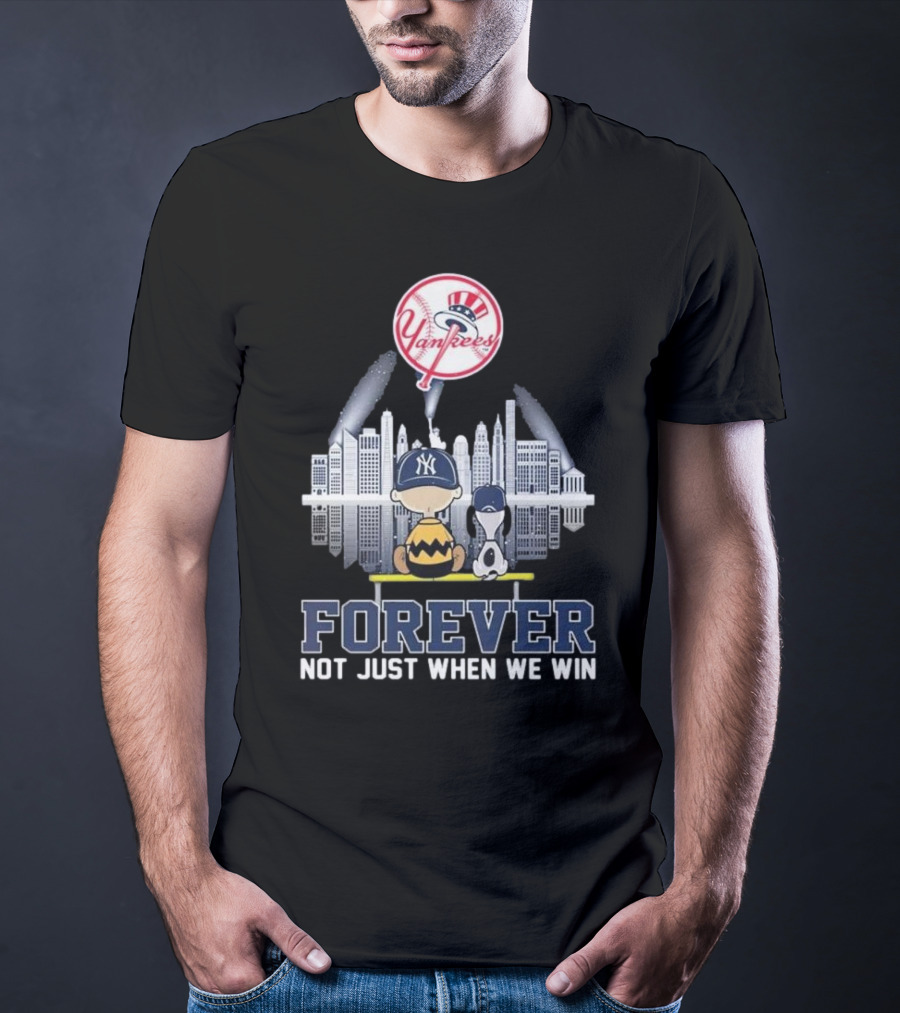 Yankees Skyline Snoopy Forever Not Just When We Win T-Shirt
