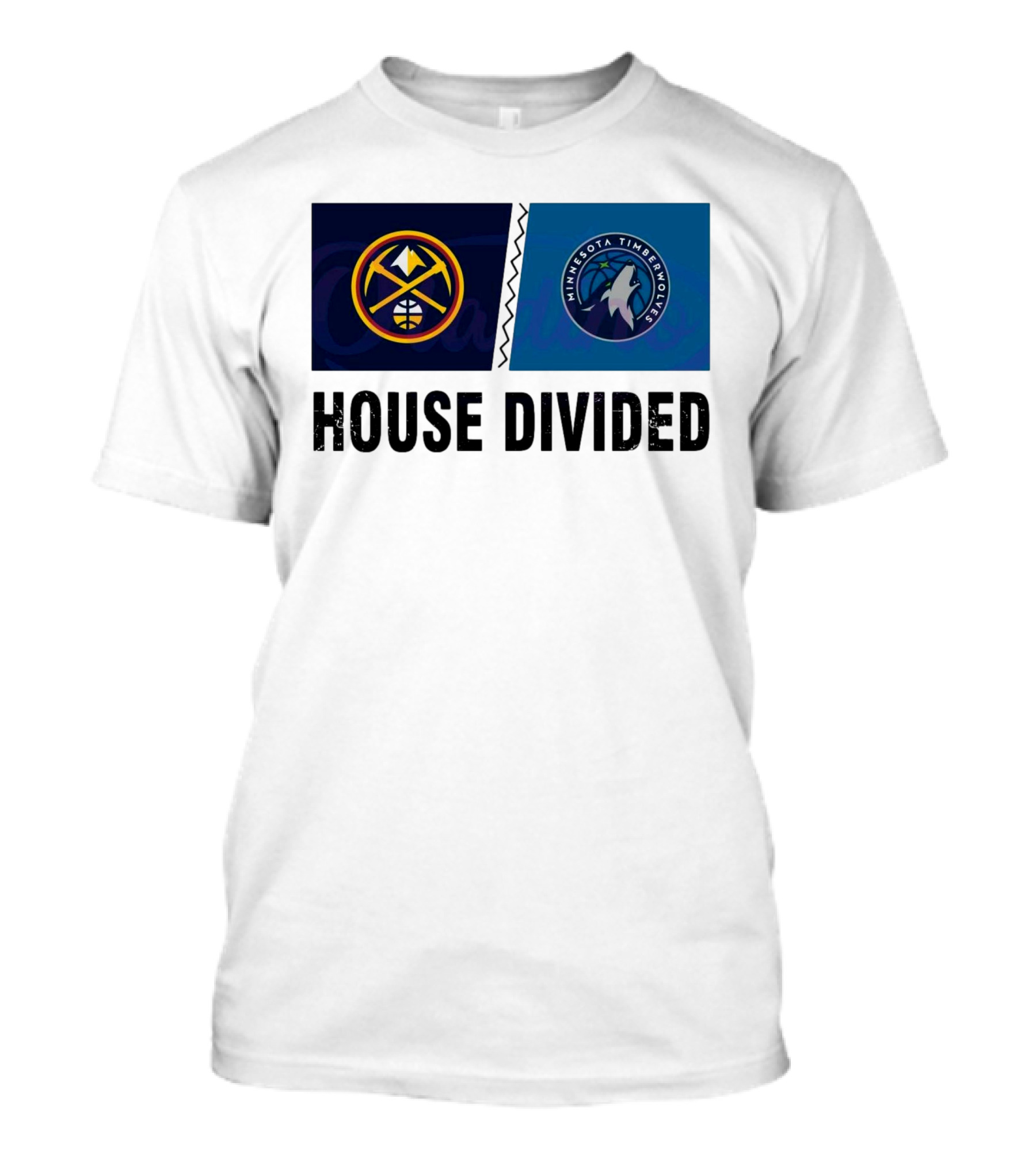 House Divided Denver Nuggets Minnesota Timberwolves Rivalry T-Shirt