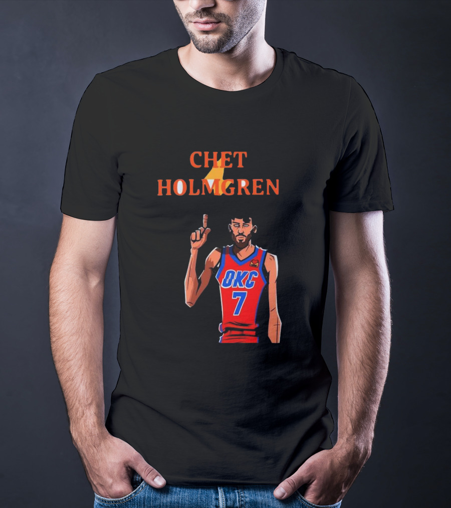 Chet Holmgren OKC Thunder Number 7 NBA Player T-Shirt