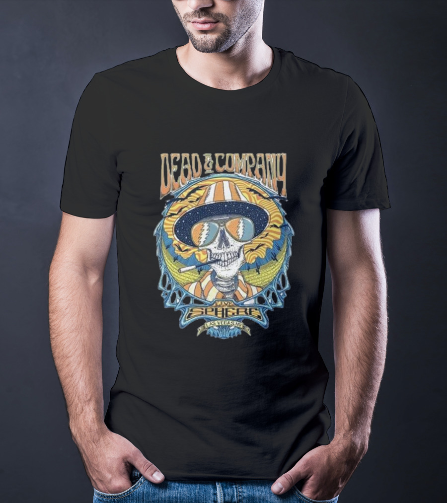 Dead And Company Live Sphere Las Vegas Sun Hat Skull T-Shirt