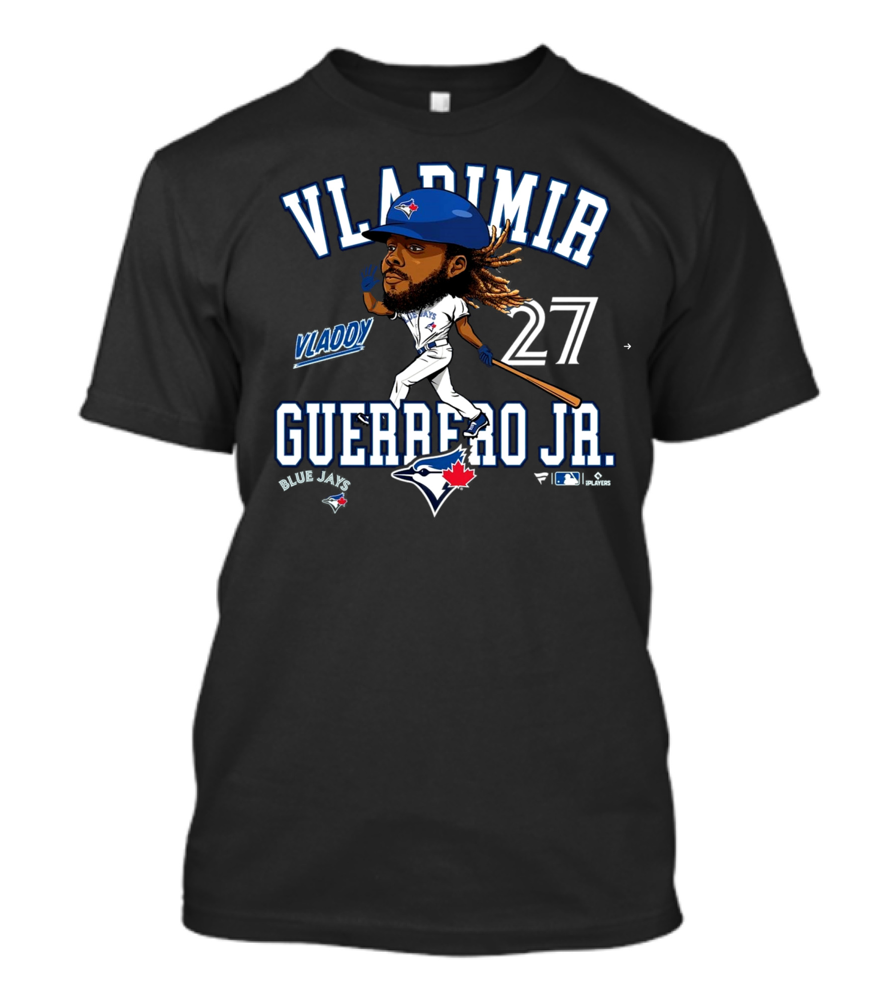 VLADIMIR GUERRERO JR. VLADDY 27 TORONTO BLUE JAYS CARICATURE BLUE JAYS T-Shirt