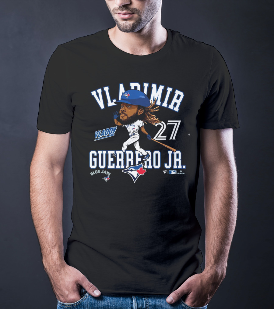 VLADIMIR GUERRERO JR. VLADDY 27 TORONTO BLUE JAYS CARICATURE BLUE JAYS T-Shirt