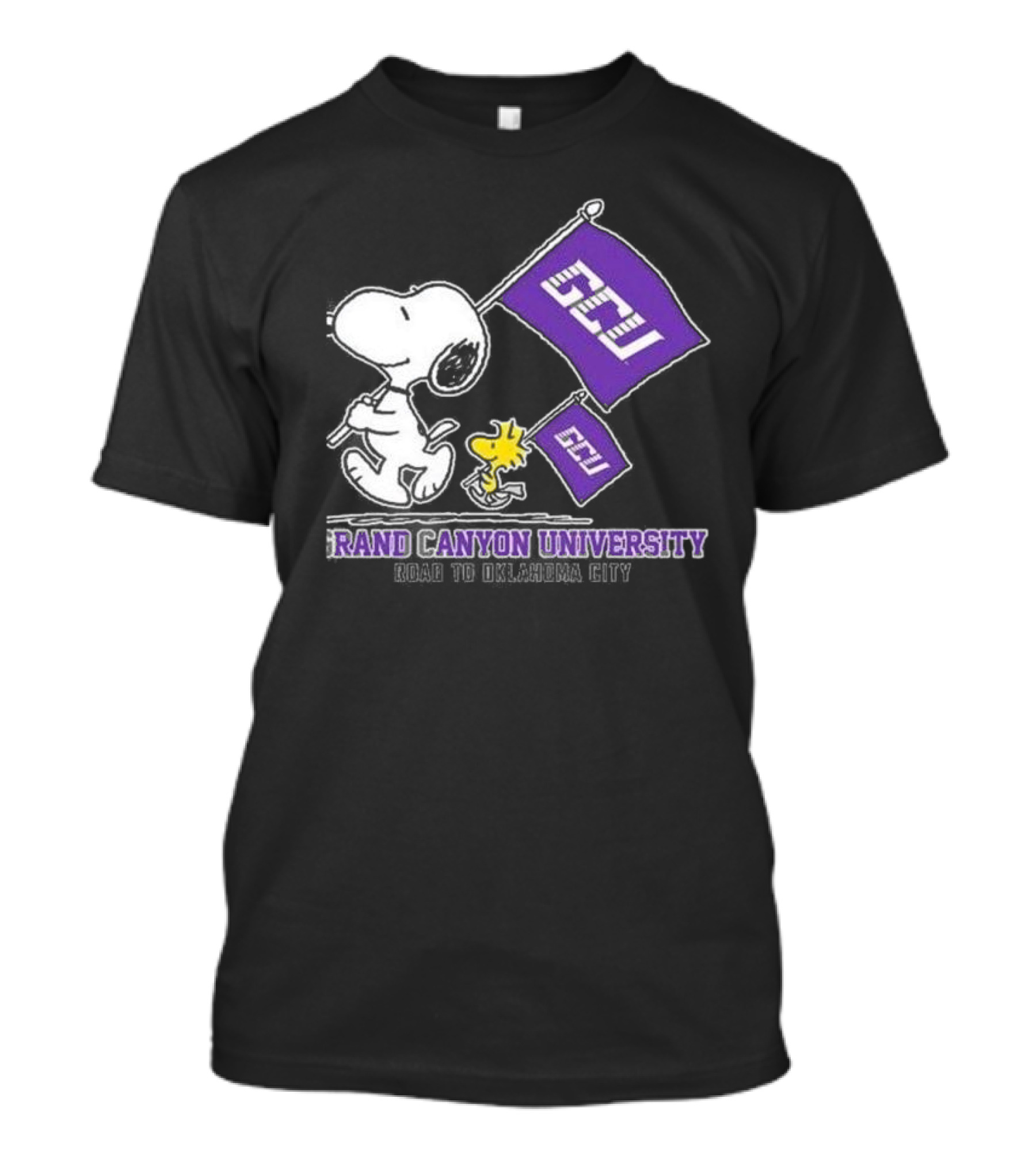 Snoopy GCU Road To Oklahoma City Grand Canyon University Peanuts Woodstock T-Shirt