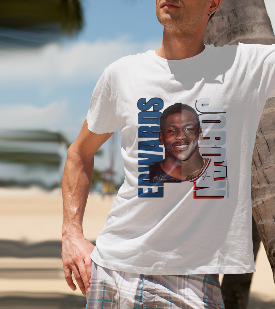 Edwards Jordan Basketball Signatures Split Face T-Shirt