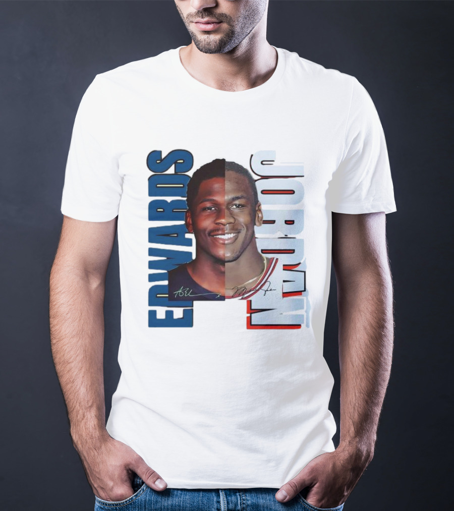 Edwards Jordan Basketball Signatures Split Face T-Shirt