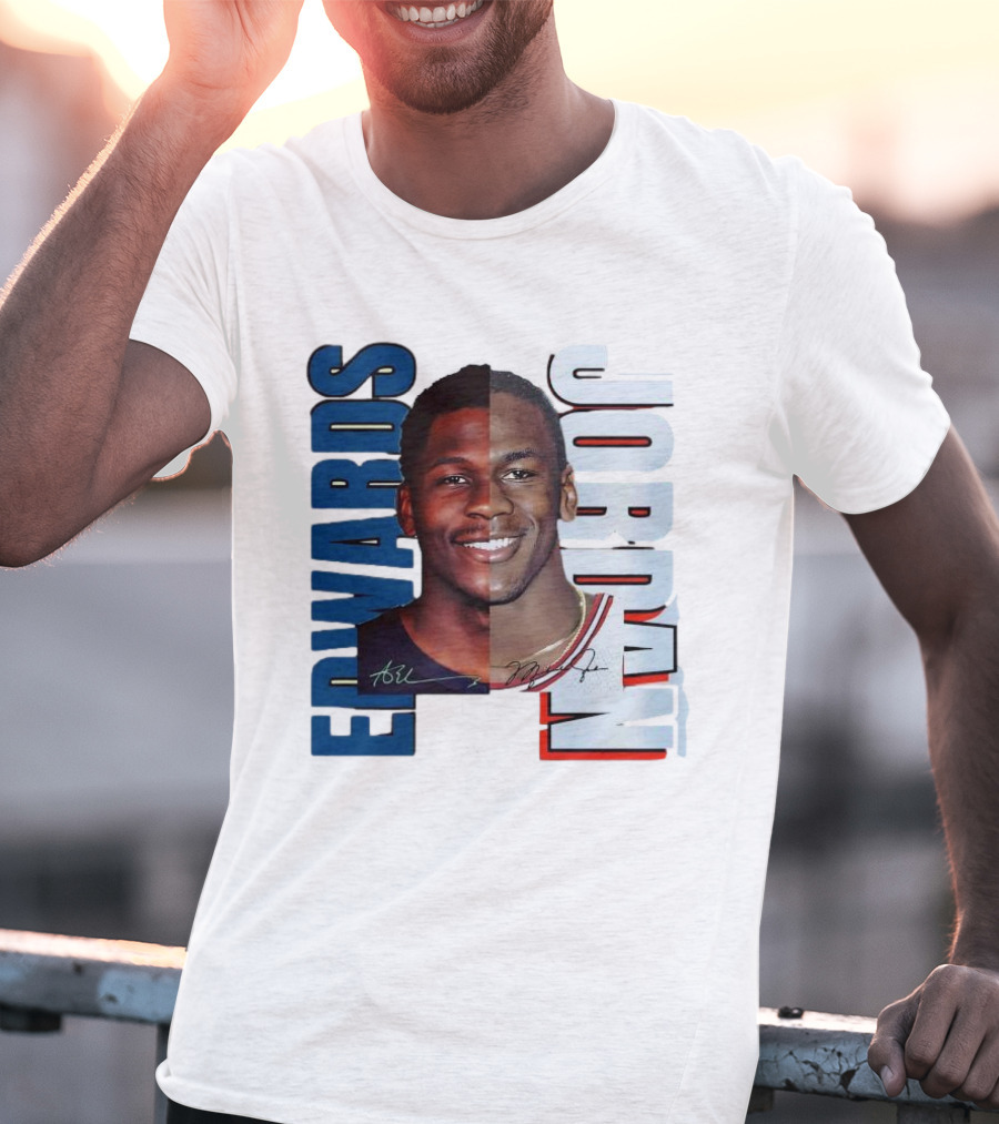 Edwards Jordan Basketball Signatures Split Face T-Shirt