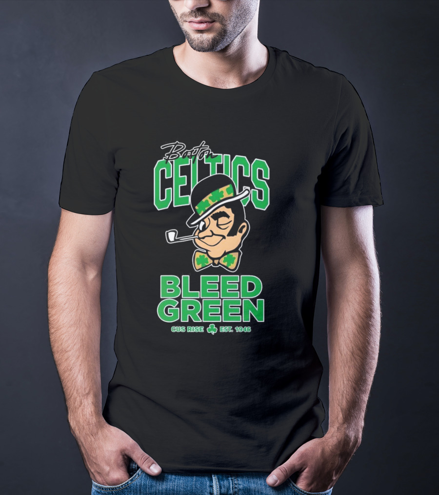 Boston Celtics Gus Rise Bleed Green Basketball Est 1946 T-Shirt