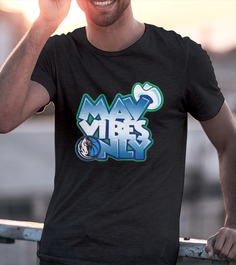 Mav Vibes Only Dallas Mavericks Basketball Logo Cowboy Hat T-Shirt