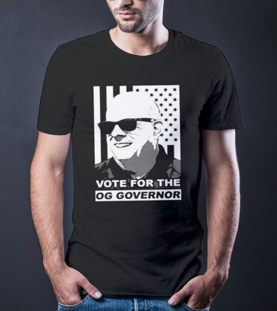 Vote For The OG Governor Larry Hogan With American Flag Background T-Shirt