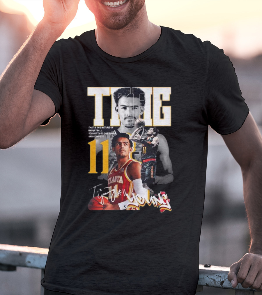 Trae Young Atlanta Hawks Basketball Star True Signature T-Shirt