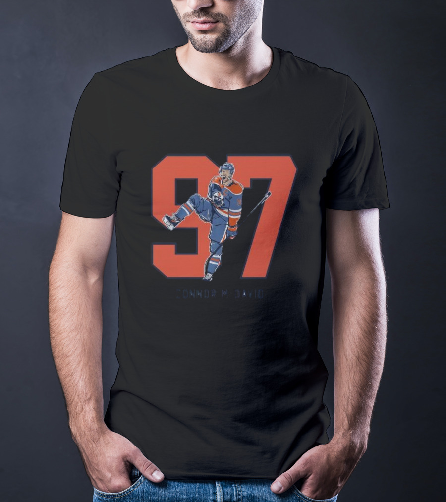 Connor McDavid 97 Edmonton Oilers Hockey Player T-Shirt