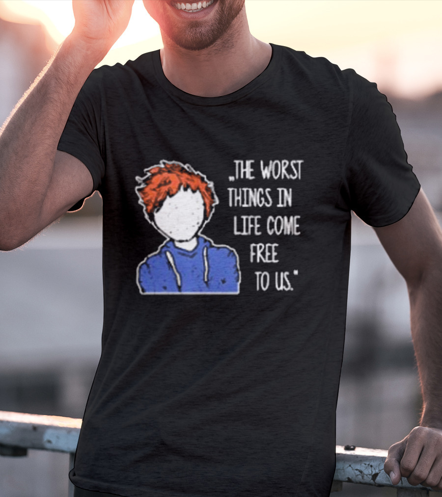 Ed Sheeran The Worst Things In Life Come Free To Us Sketch T-Shirt