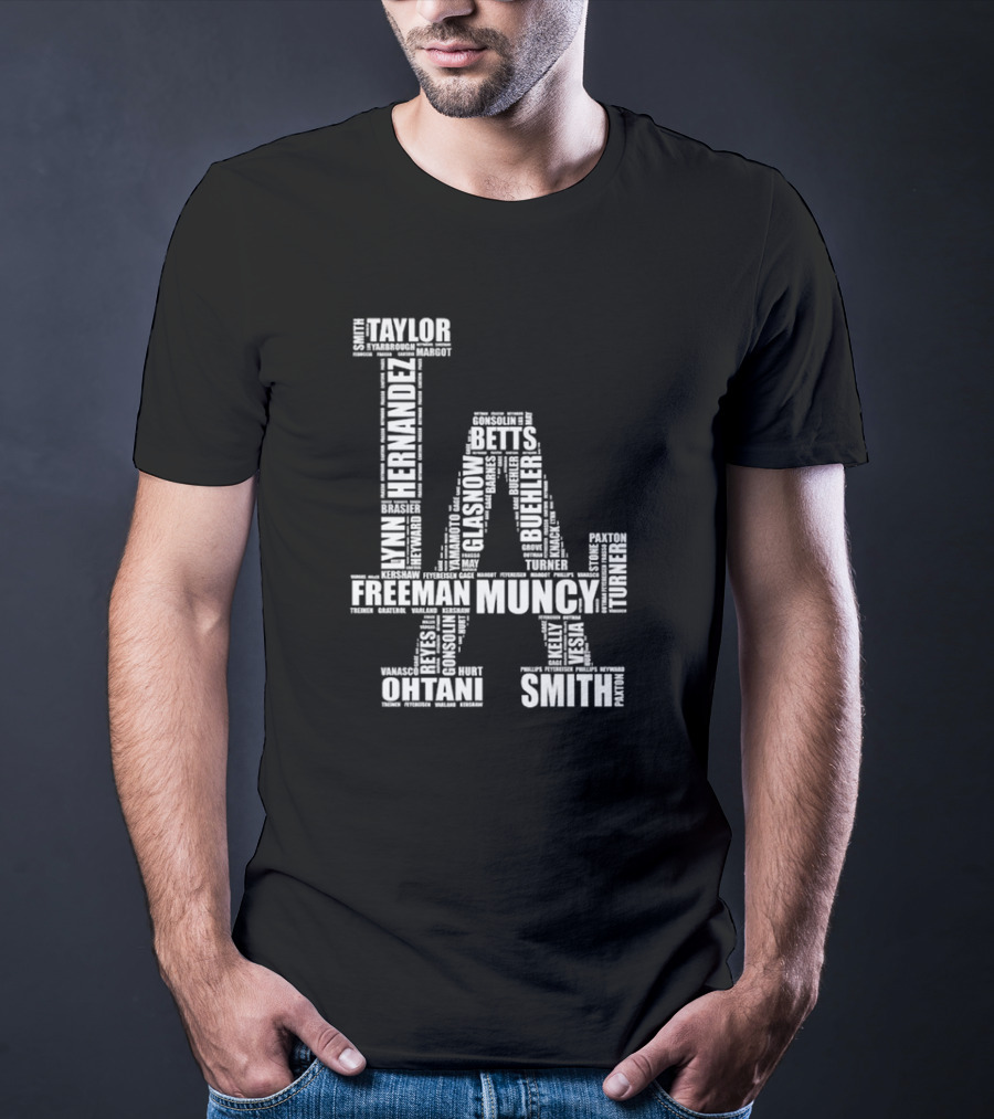 Los Angeles Dodgers LA Player Names Hernandez Betts Muncy Ohtani Smith T-Shirt