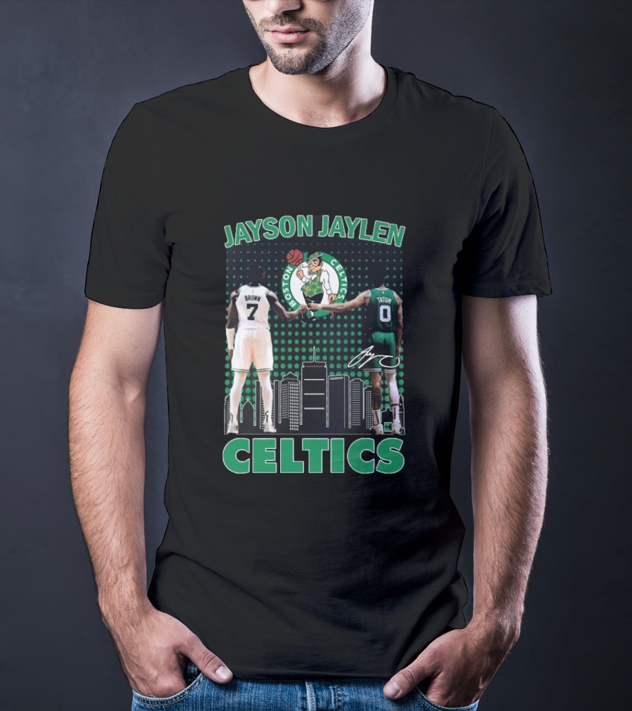 Jayson Jaylen Boston Celtics Jaylen Brown Jayson Tatum Signatures T-Shirt