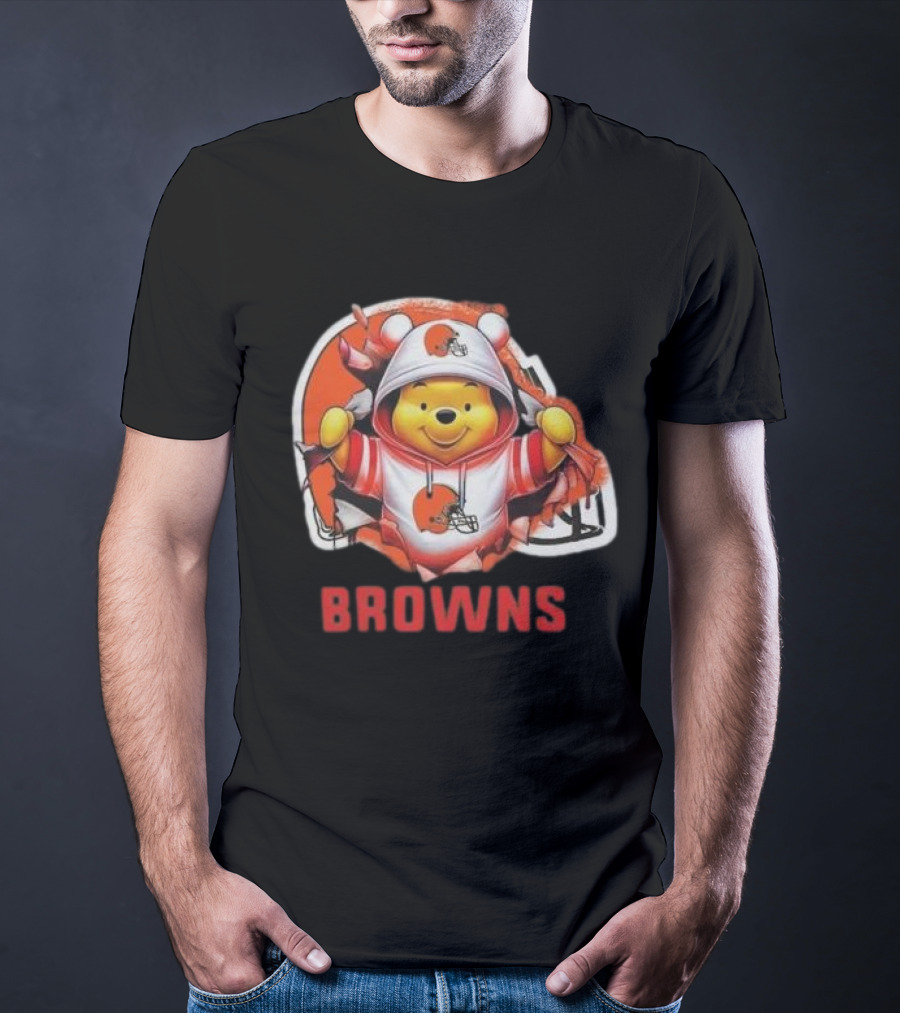 Pooh Cleveland Browns Football Team T-Shirt