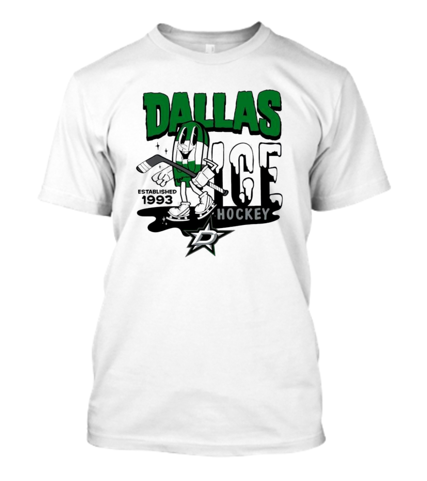 Dallas Stars Ice Hockey Established 1993 Youth Mitchell And Ness T-Shirt