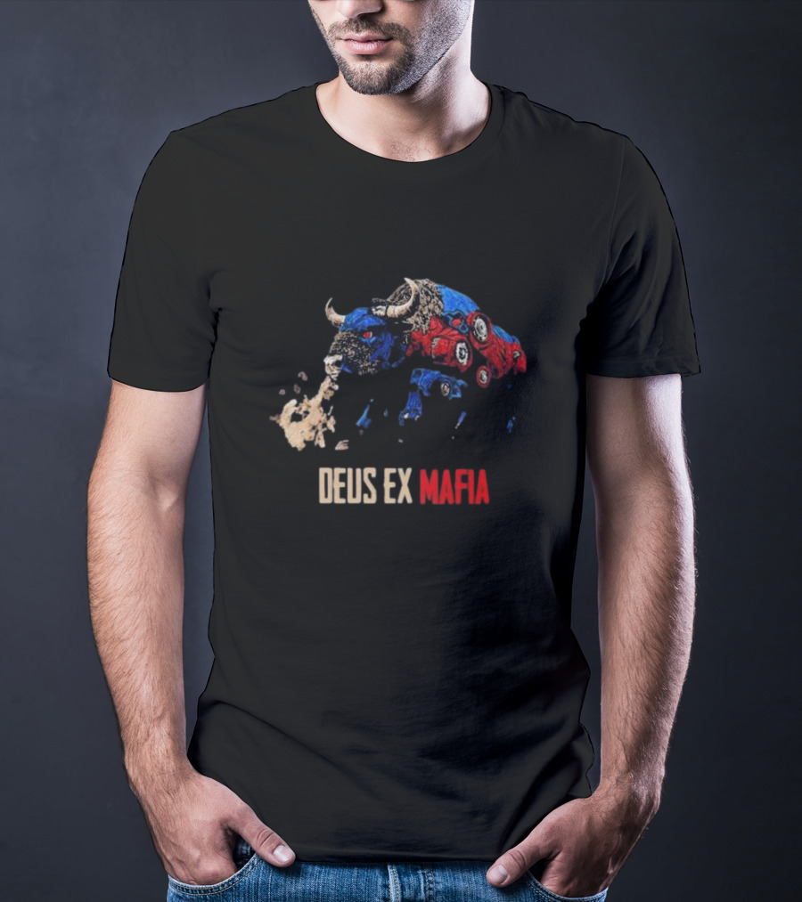 Buffalo Bills Deus Ex Mafia Charging Buffalo T-Shirt