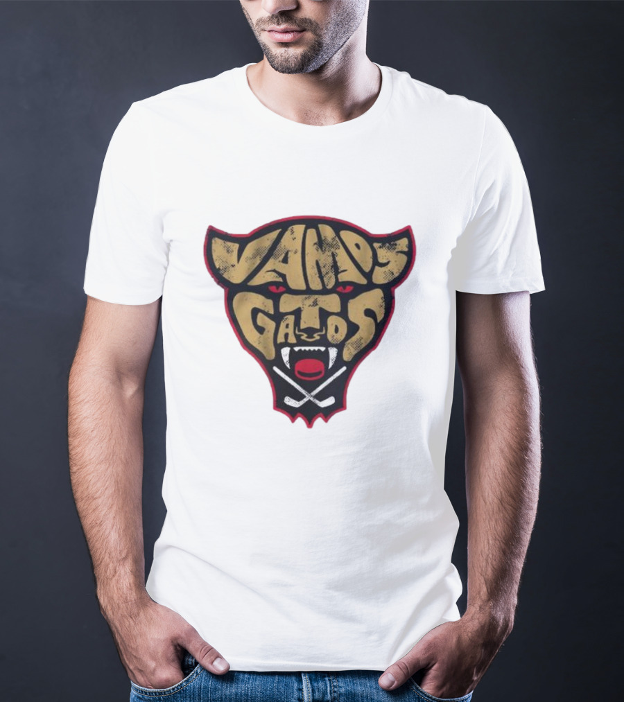 Florida Panthers Vamos Gatos Logo Cat Hockey T-Shirt