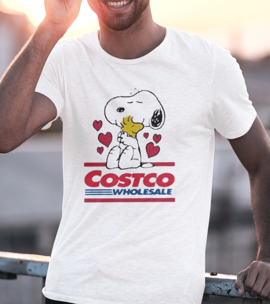 Snoopy Woodstock Hearts Costco Wholesale T-Shirt